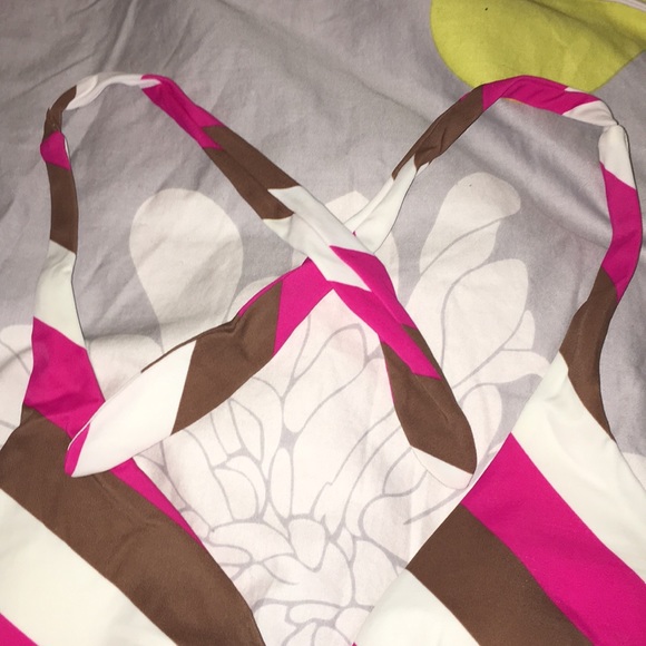 Victoria's Secret Striped Pink Halter Bikini L/S - Picture 3 of 8